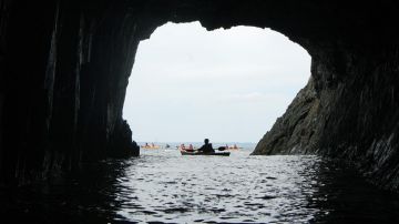 kayak de mer  - grottes